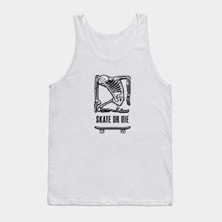 Free Skeleton Skate or Die Tank Top